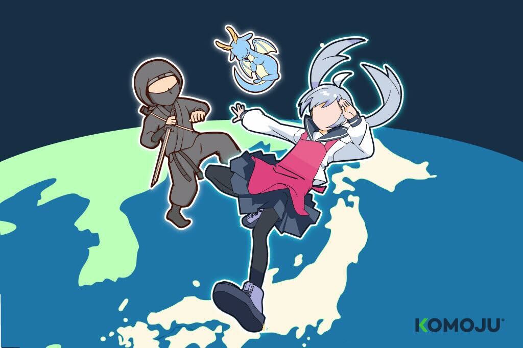 global popularity of animes by KOMOJU