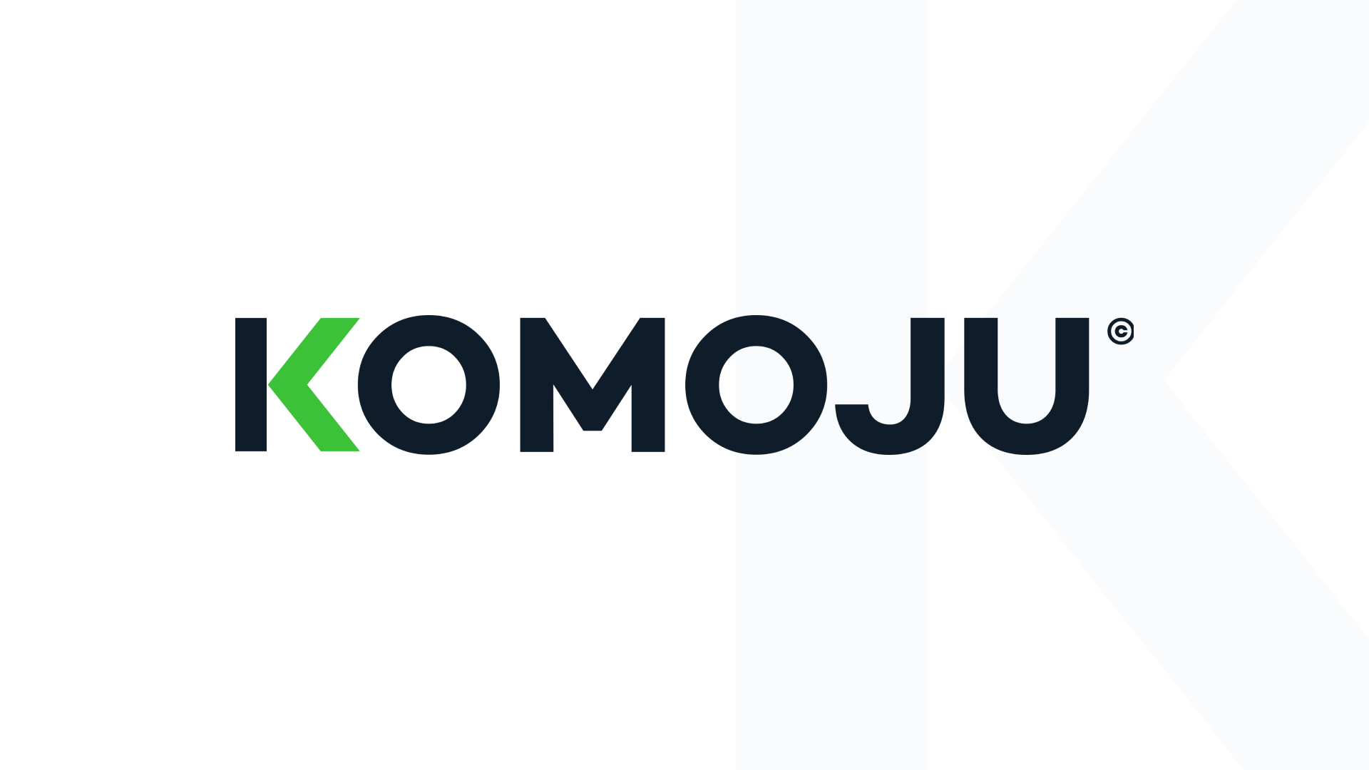KOMOJUロゴ、背景白
